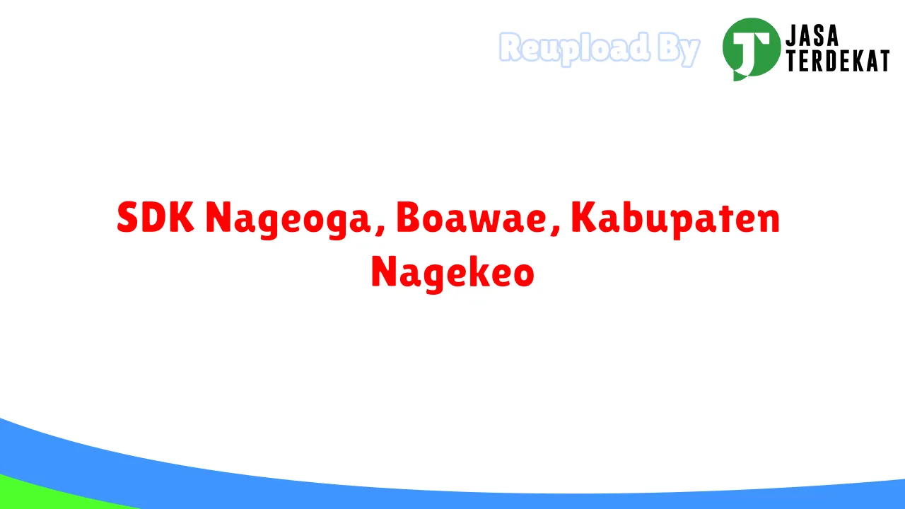 SDK Nageoga, Boawae, Kabupaten Nagekeo